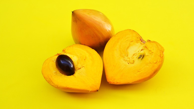 canistel fruit and yellow flesh