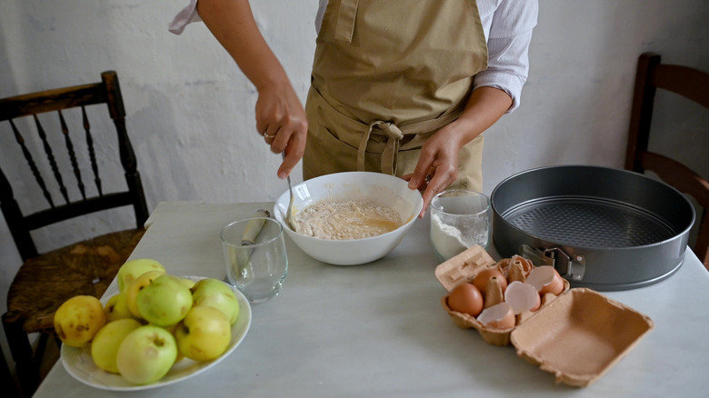 woman cooking