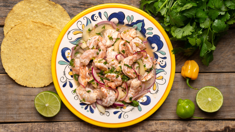 Aguachile shrimp