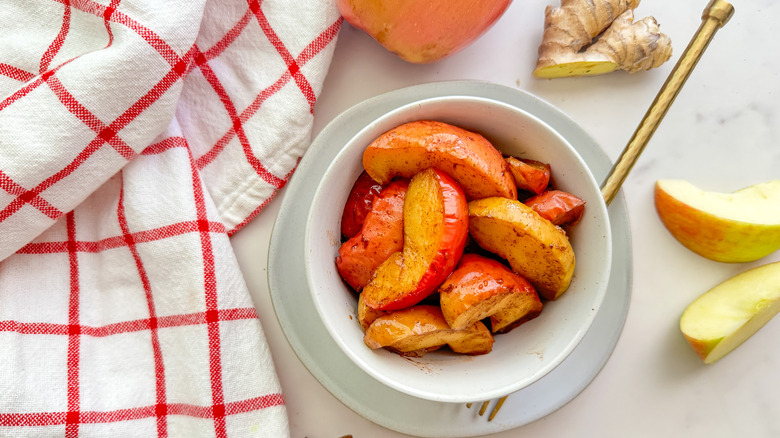 Bowl of baked apples