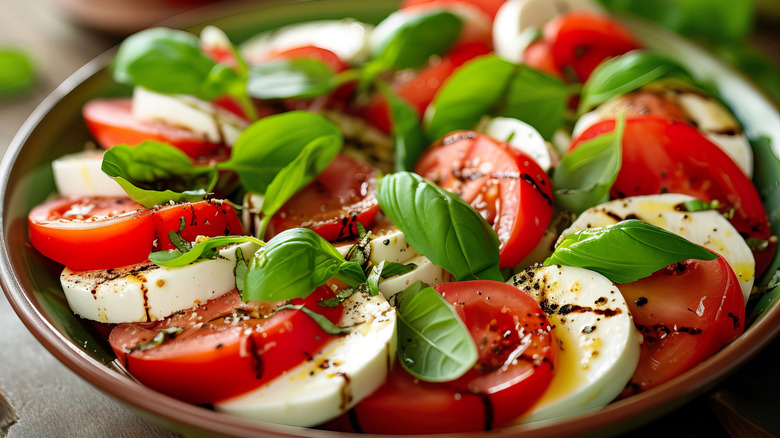 caprese salad on a plate