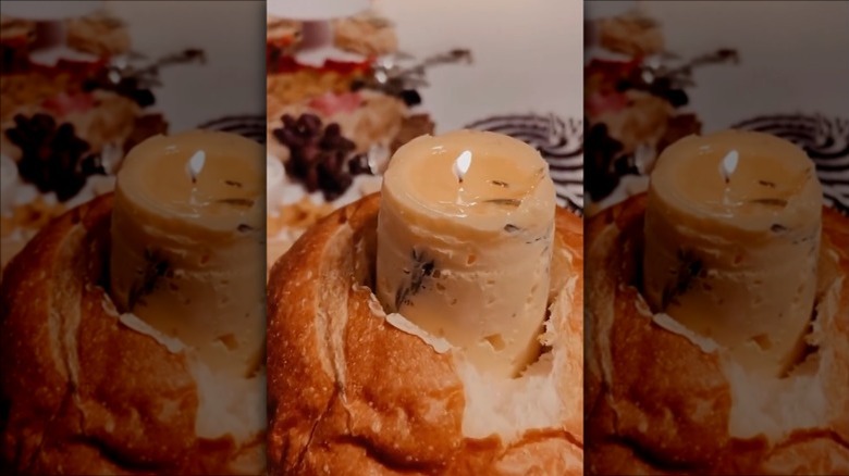 melting herb butter candle