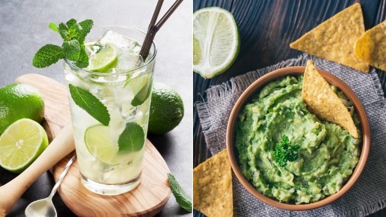 Mojito next to guac