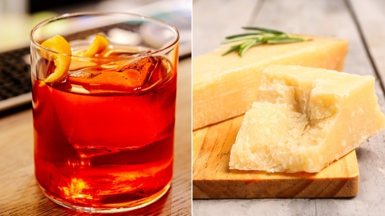 Negroni with Parmesan cheese