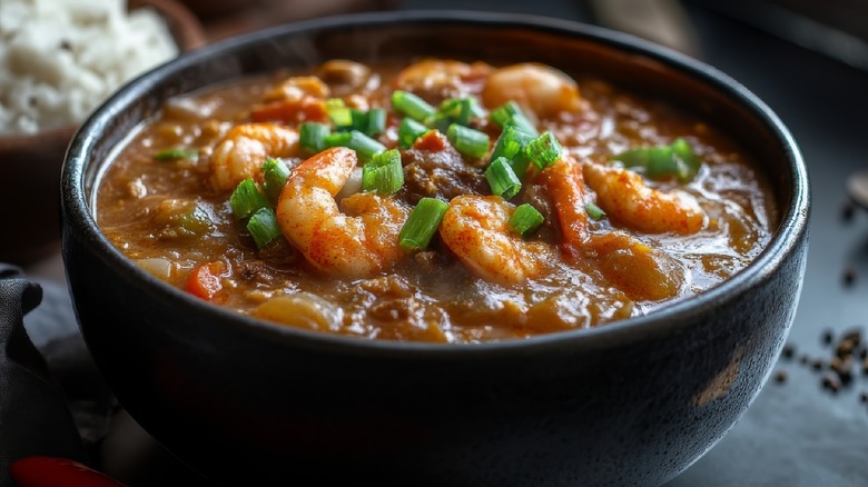 bowl of shrimp gumbo