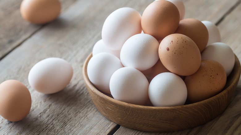 A bowl of whole eggs