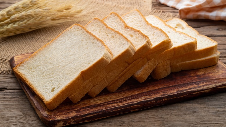 White bread on board