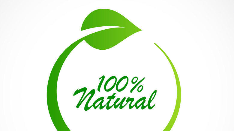 100% Natural food label