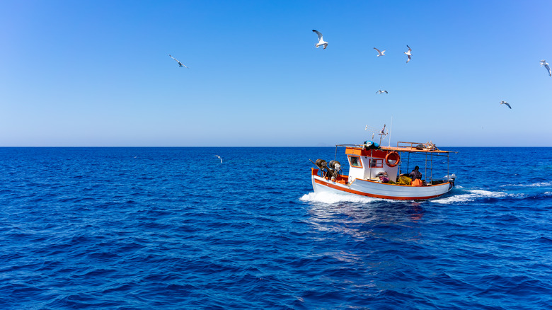 Fishing boat on the ocean