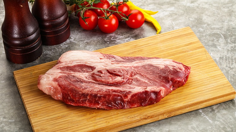 raw chuck steak