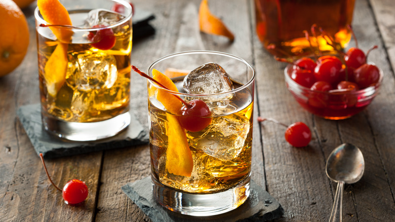 whiskey with cherries