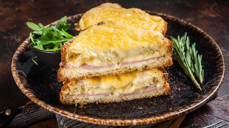 Croque Monsieur sandwiches on a plate