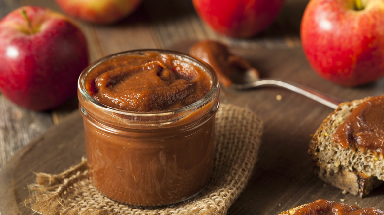 Jar of apple butter