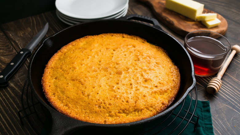 Corn casserole and honey