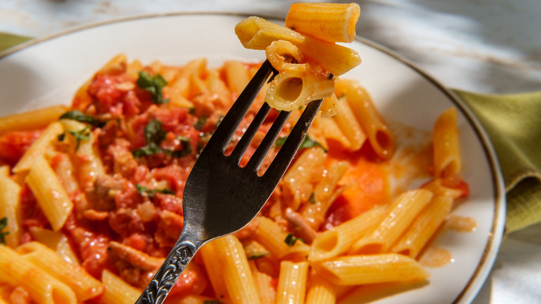 smoked salmon penne alla vodka