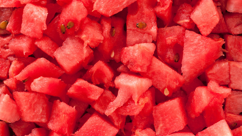 chunks of red watermelon 