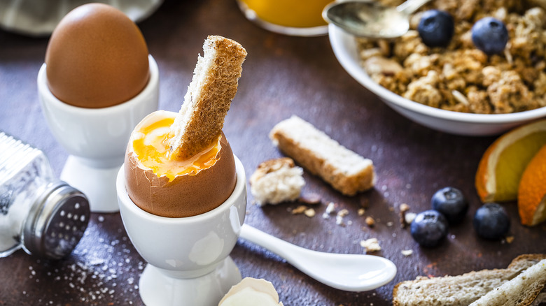 soft-boiled egg toast point