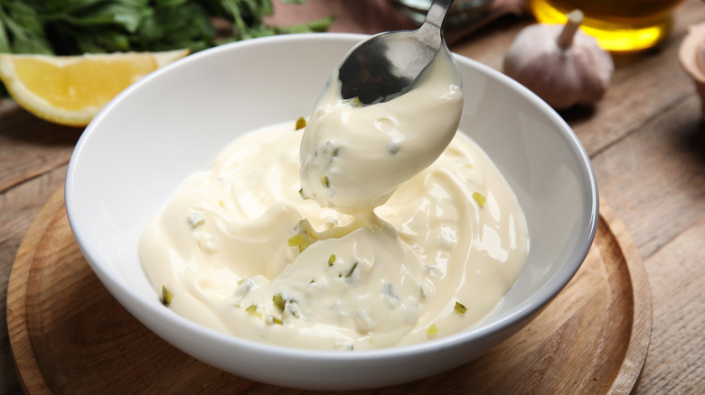 Tartar sauce in a bowl