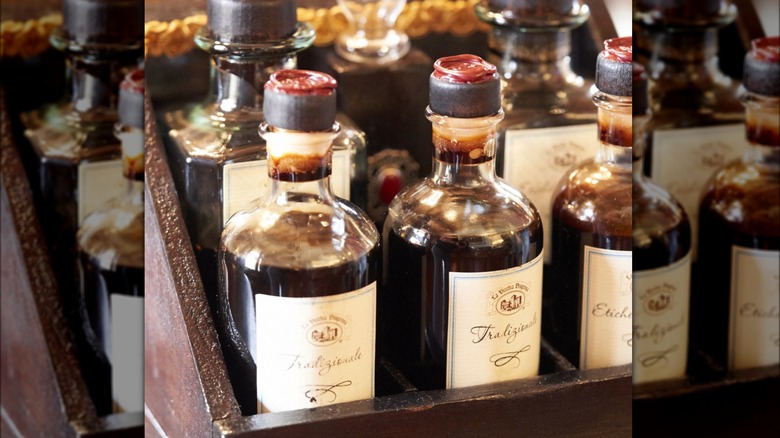 bottles of balsamic vinegar