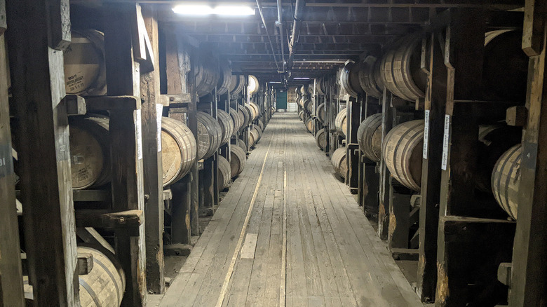 Buffalo Trace rickhouse aisle 