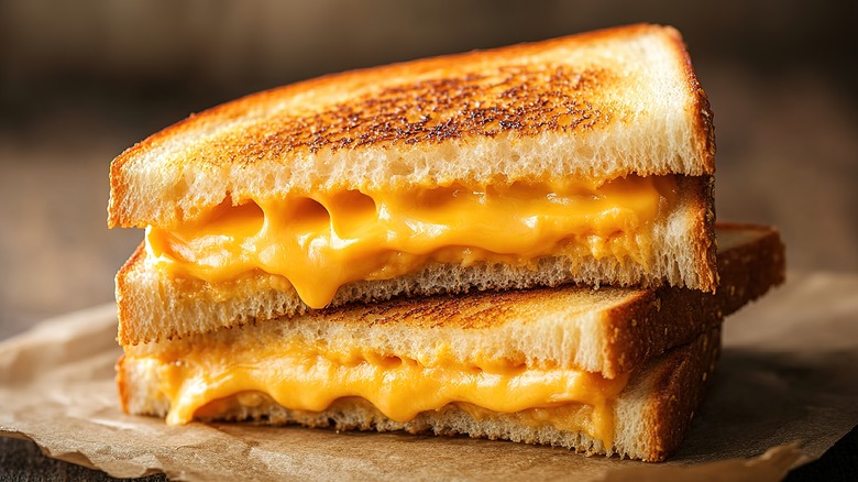 Grilled cheese stacked up