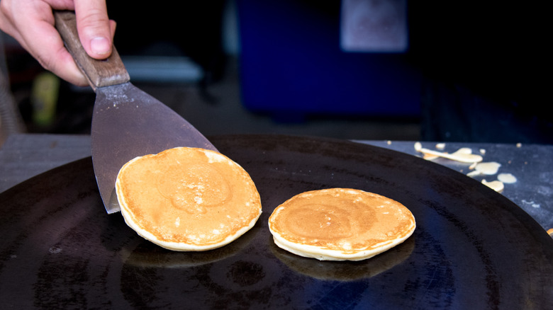 flipping pancakes