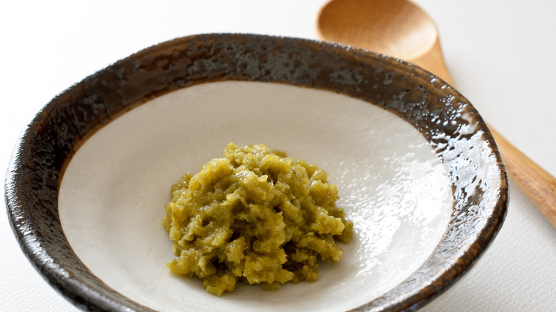 yuzu kosho in small bowl