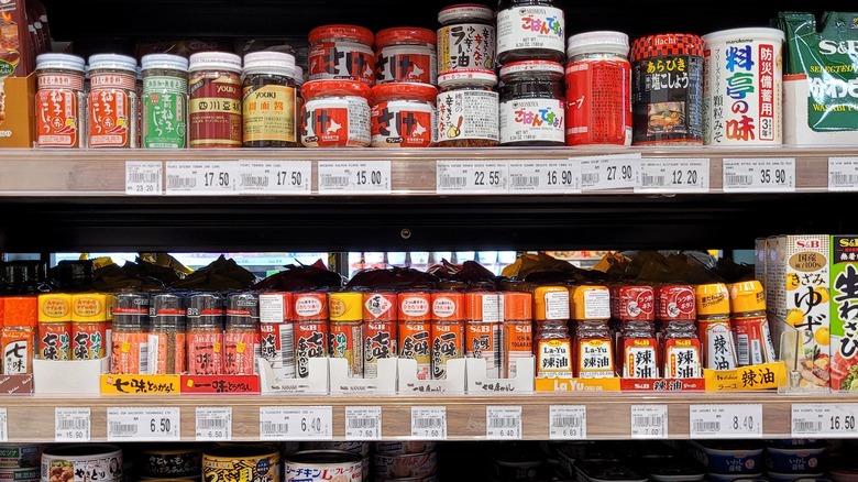 packaged food with japanese labels