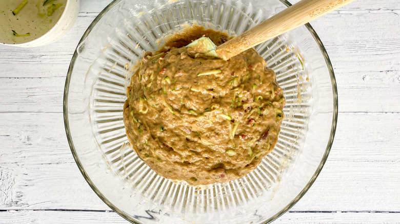 muffin batter in bowl