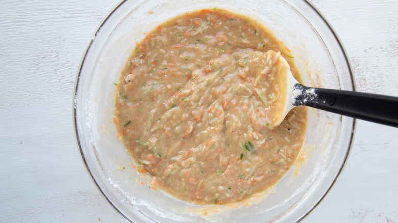 carrot zucchini bread batter